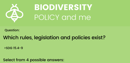 Biodiversity - Policy and me