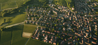 Aerial view agricultural land Europe_S